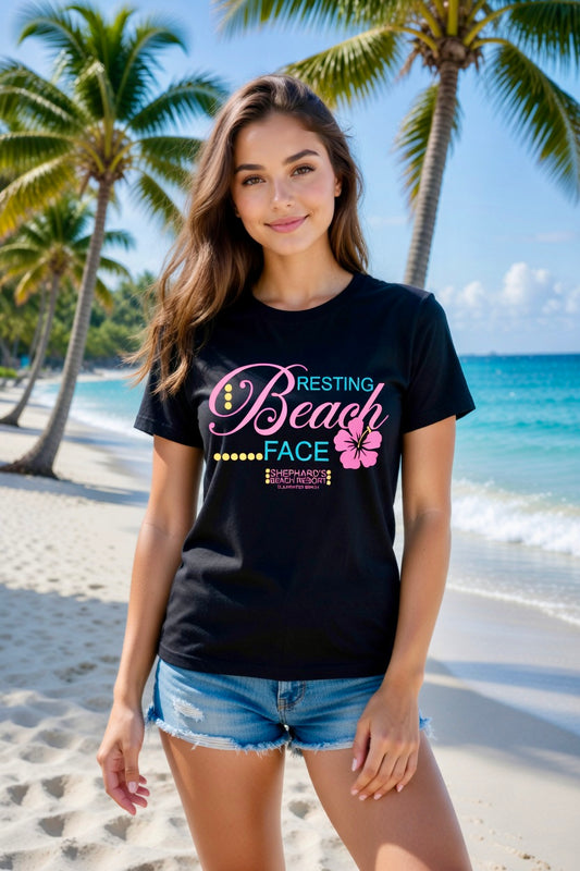 "Resting Beach Face" Short-sleeve T-shirt